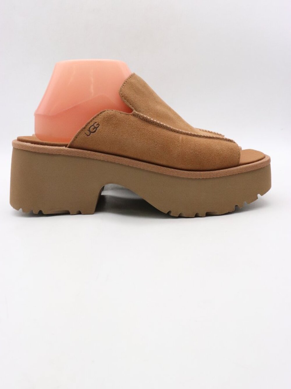 UGG Heights Slide Platform Sandals Women's Size 10 Brown Open Toe 1167476